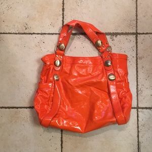 BIG BUDDHA HANBAG in bright orange